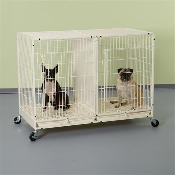 Pet Pals ZW5312 11 PS Color Modular Cage X-Tall with Plstic Try Ivory S ZW5312 11 - main